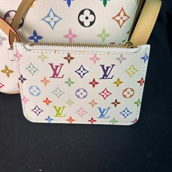 Louis Vuitton x TM Multicolor Monogram Shoulder Bag – White Canvas, Pre-Owned - Picture 12 of 16